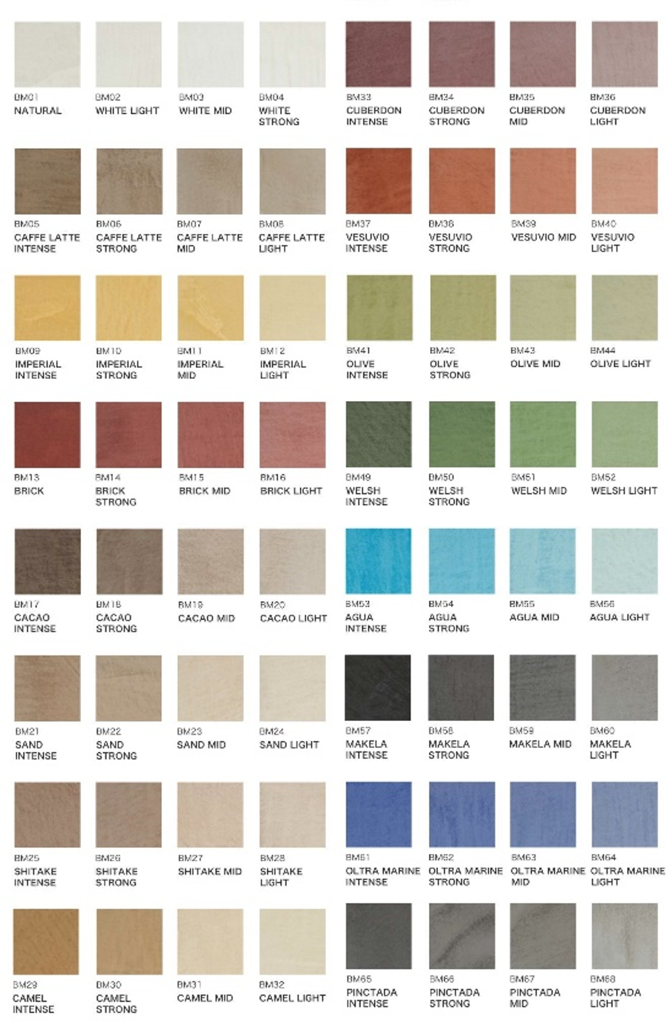 左官材料モールテックスのカラーチャート | SAKAN MAG.（サカンマグ