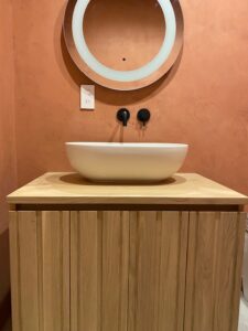 おしゃれな洗面台の仕上げにモールテックス！水まわりにもおすすめ！