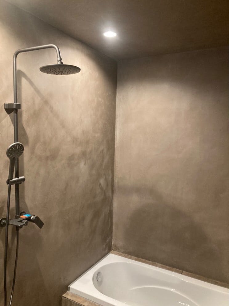 グレージュ色のモールテックスで落ち着いた雰囲気に！　森田工業様｜case106