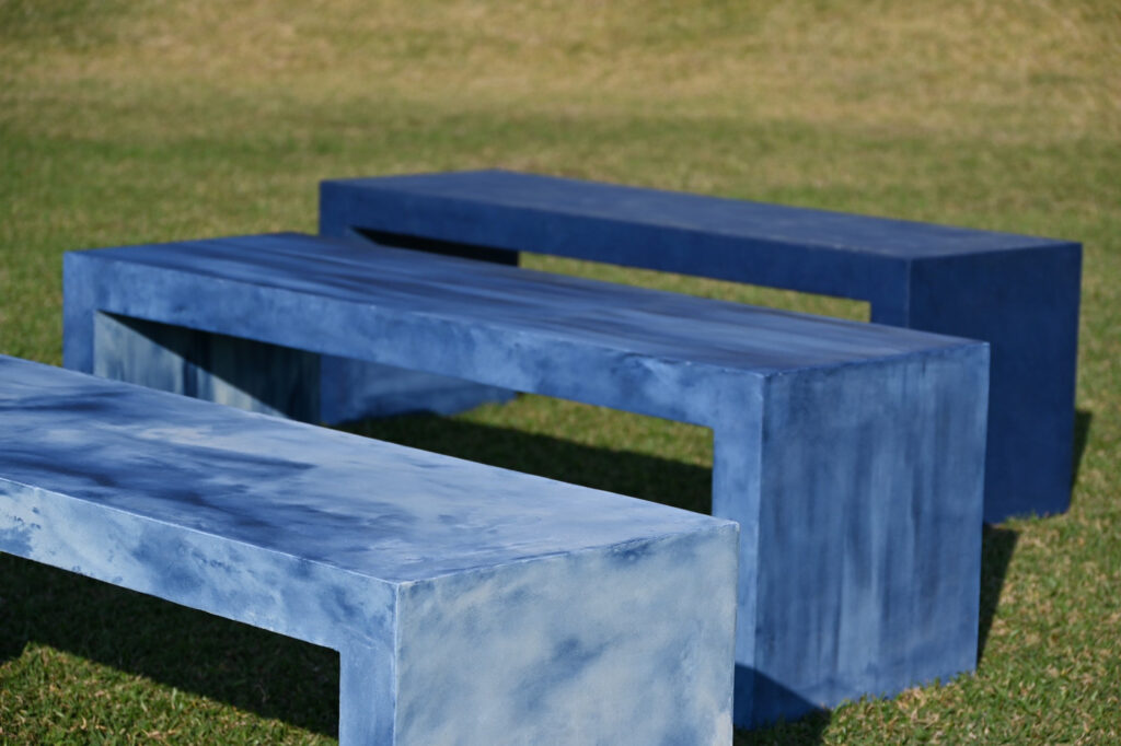 OHF工法ベンチに藍×モールテックス！　立川組様施工事例